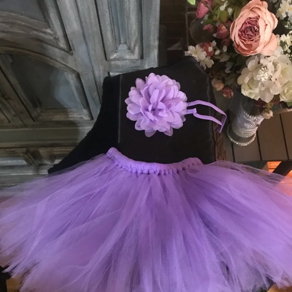 Super cute Purple tutu with headband - Picture 6 of 8